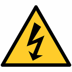 electrical hazard symbol vector image