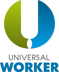 u letter icon for universal worker vector image