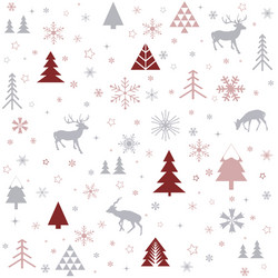 seamless pattern with christmas tree vector image