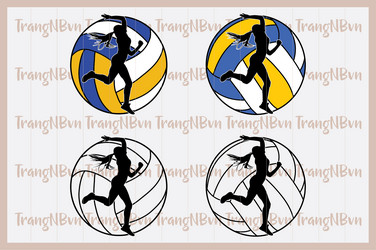 female volleyball player girl vector image