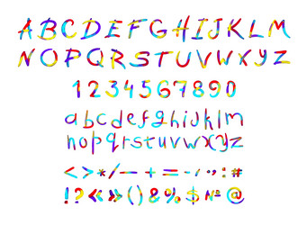 colorful font vector image