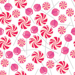 seamless pattern with pink lollipops vector image