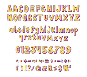 colorful font vector image