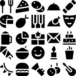 celebration and party icons 3 vector image