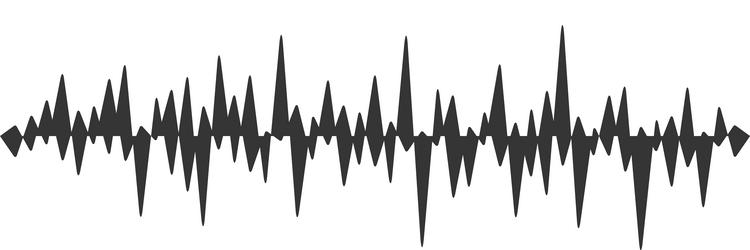 bold black sound wave representing audio signal vector image