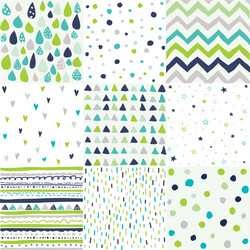 hand drawn geometric patterns vector image