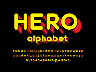 superhero font vector image