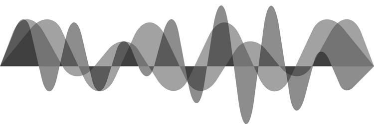 intricate abstract sound waves on white backdrop vector image