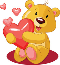 bear heart vector image