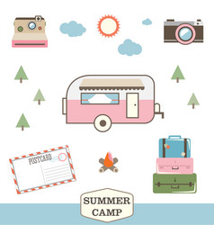 camping and travel vector image