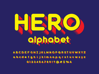 superhero font vector image