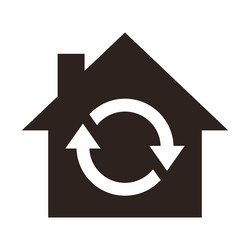 sustainable house icon vector image