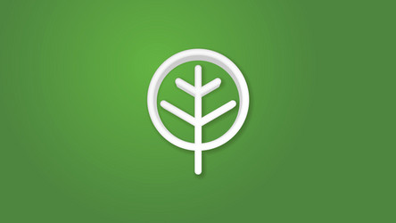 tree realistic icon 3d line vector image