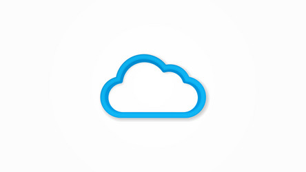 cloud weather realistic icon 3d line vector image