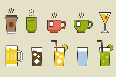 drinks and beverage vector image