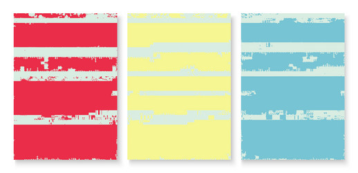 glitched poster set vector image