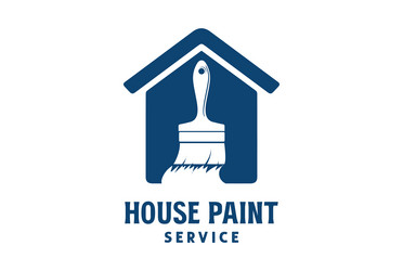 simple minimalist house icon with paint brush vector image