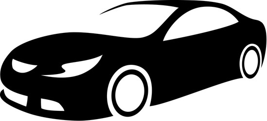 silhouette modern car vector image