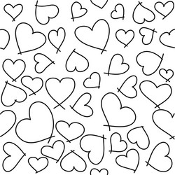 heart seamless pattern for valentines day vector image