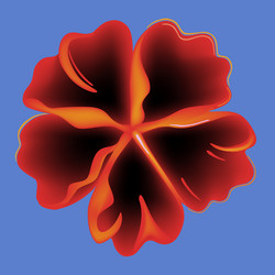 smoky pattern flower five petal vector image