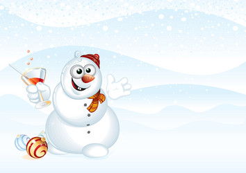 snowman vector image