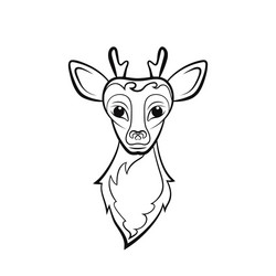 head of a young reindeer vector image