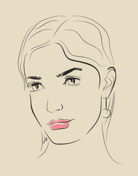 woman face vector image