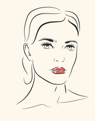 woman face vector image