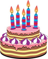 birthday cake vector image