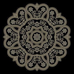 gold lace doily vector image