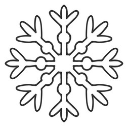 snowflake line icon winter cold season symbol vector image