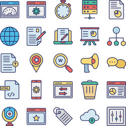 web and seo icons set every single icon ca vector image