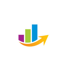 business finance graph arrow logo vector image