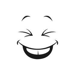 emoticon in good mood isolated happy smiley emoji vector image