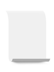 clear white paper sheets with curled corner vector image