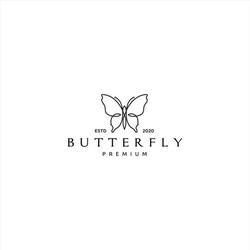 beauty butterfly logo design inspiration vector image