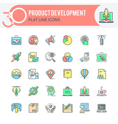 product development icons vector image