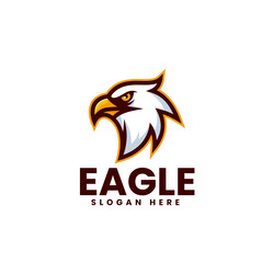 logo eagle simple mascot style vector image