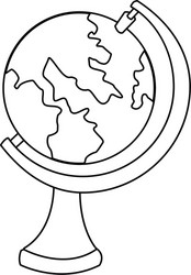 school globe map atlas study element vector