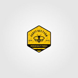 bumblebee logo village farm design vector image