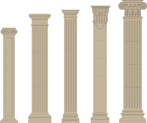 set of column 2 vector image