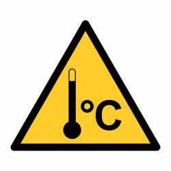 high temperature warning sign vector image