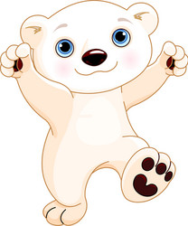 dancing polar bear vector image