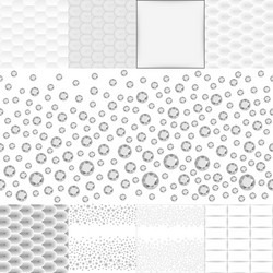 grey white seamless background set vector image