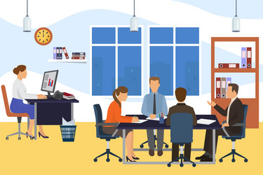 Office business meeting team people vector