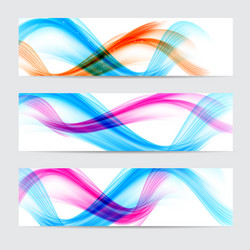 abstract colored wave header background vector image