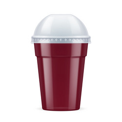 plastic cup vector image