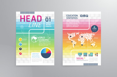 brochure flyer magazine cover booklet poster vector image