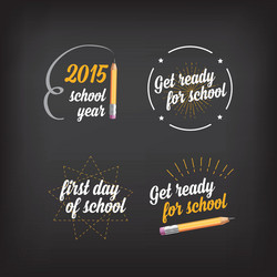 back to school badges design elements vector image