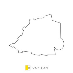 vatican map line linear thin simple vector image